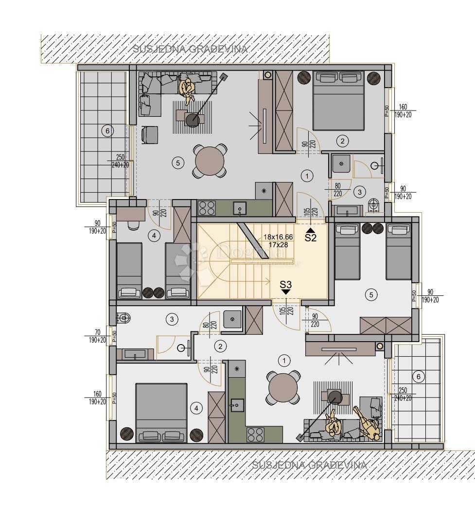 Stanovanje Kaštanjer, Pula, 72,42m2