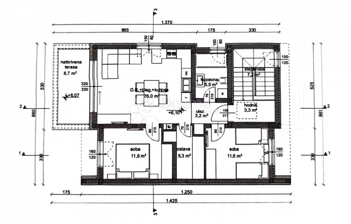ODLIČNO DVOSOBNO STANOVANJE, 74 m2