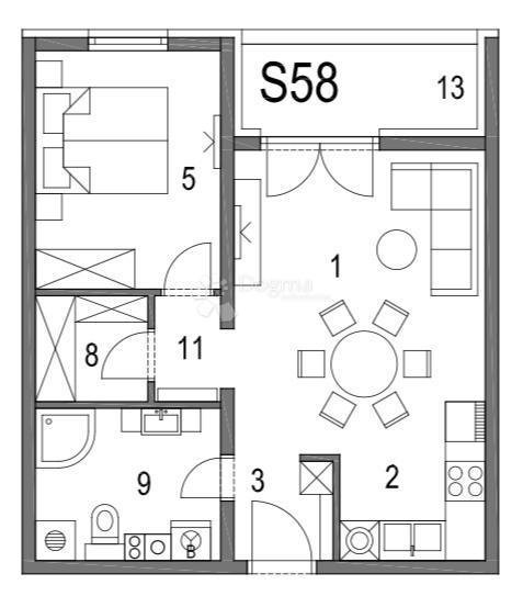 Stanovanje Klinča Sela, 47,51m2