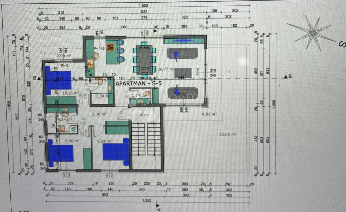 Apartma Šimuni, Pag, 97,41m2