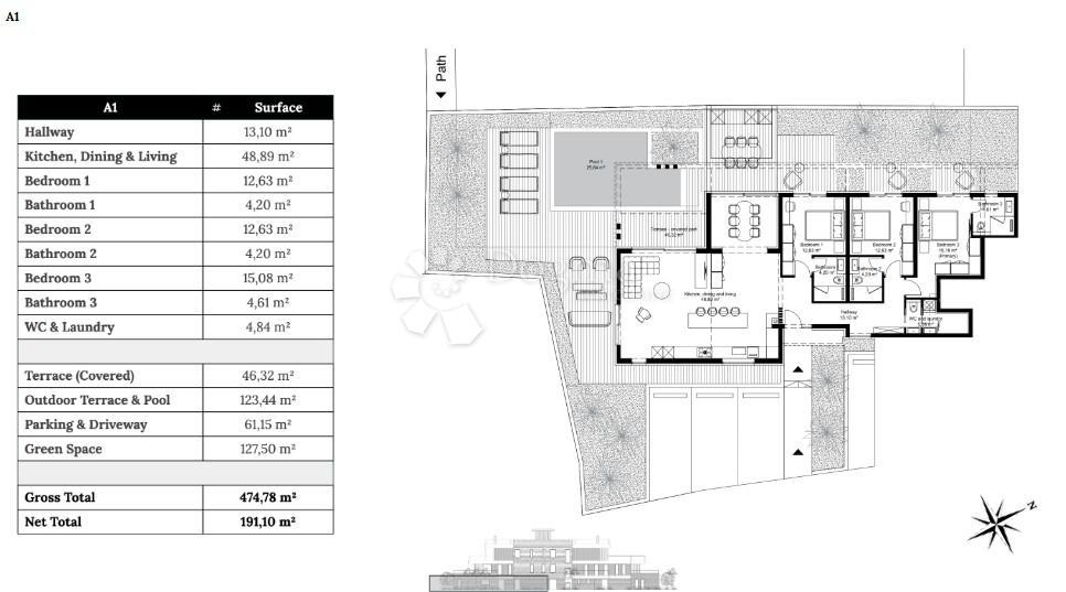 Apartma Zaton, Nin, 191,10m2