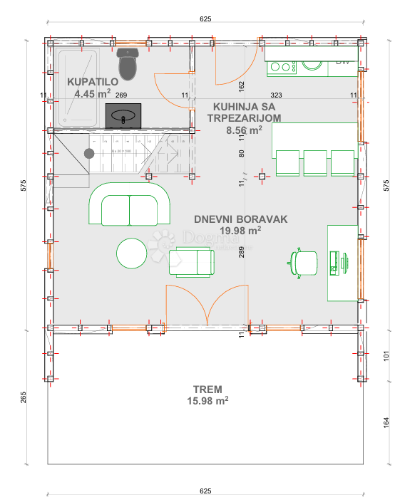 Hiša Gornji grad / Centar, Osijek, 69,70m2