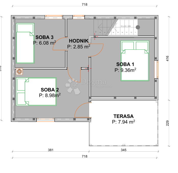 Hiša Centar, Samobor, 85,63m2