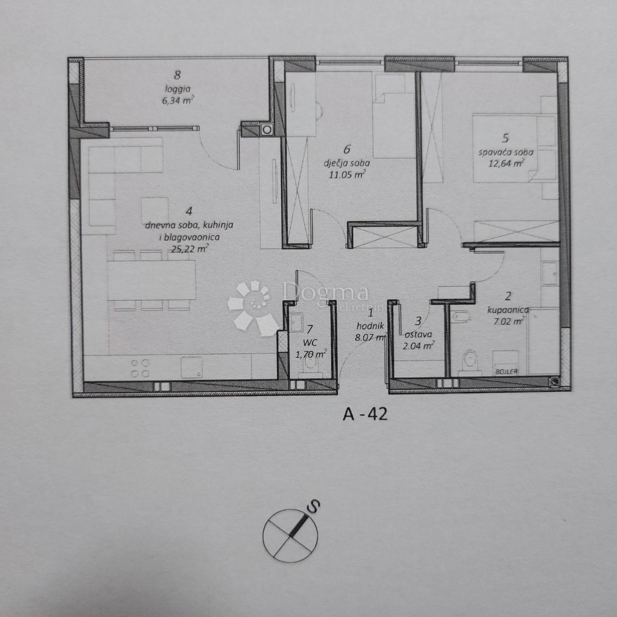 Stanovanje Crvene kuće, Zadar, 80,60m2