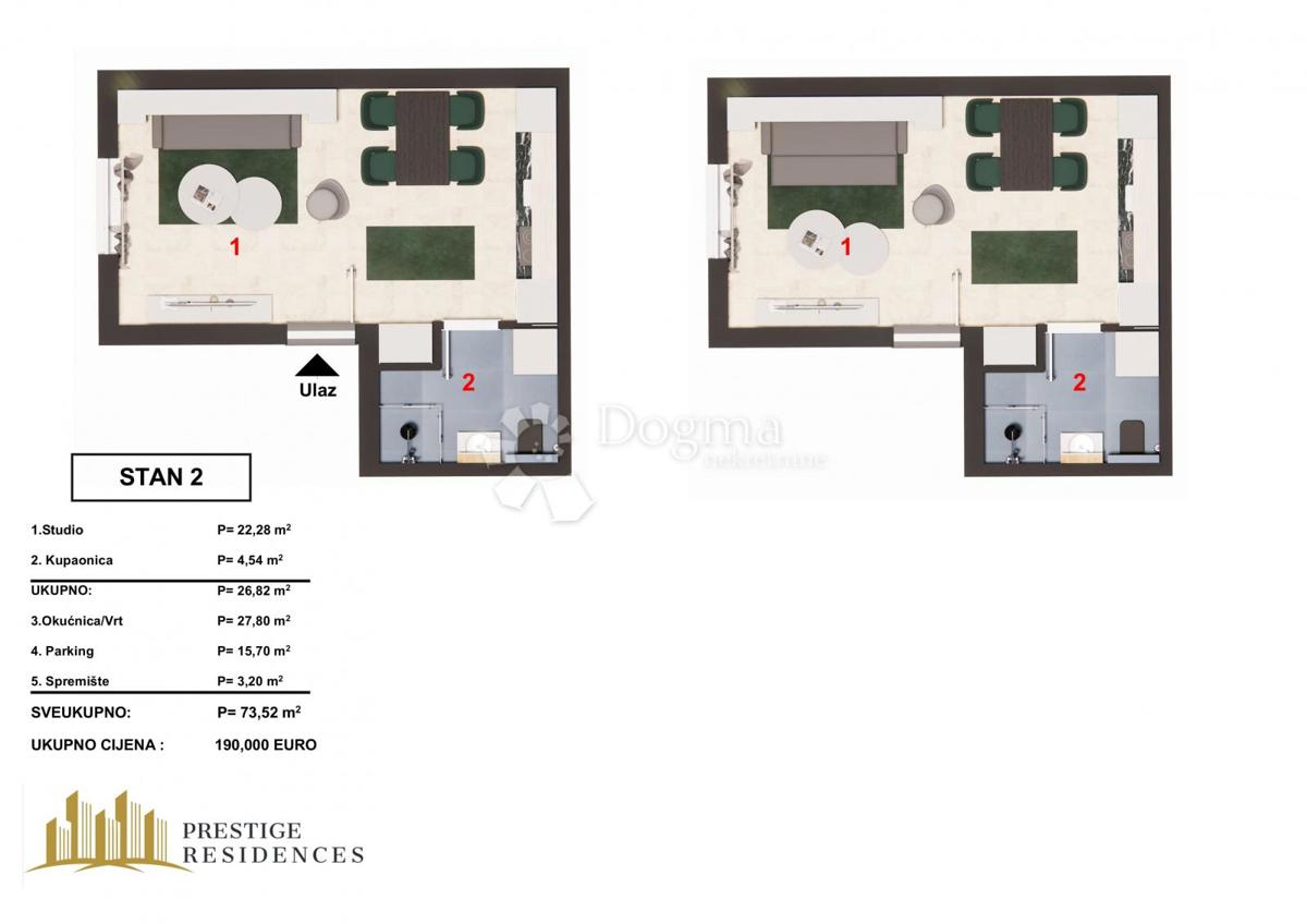 Stanovanje Brodarica, Šibenik - Okolica, 51,63m2