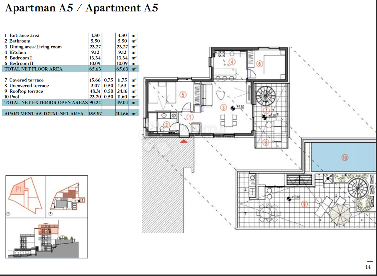 Stanovanje Primošten, 124m2