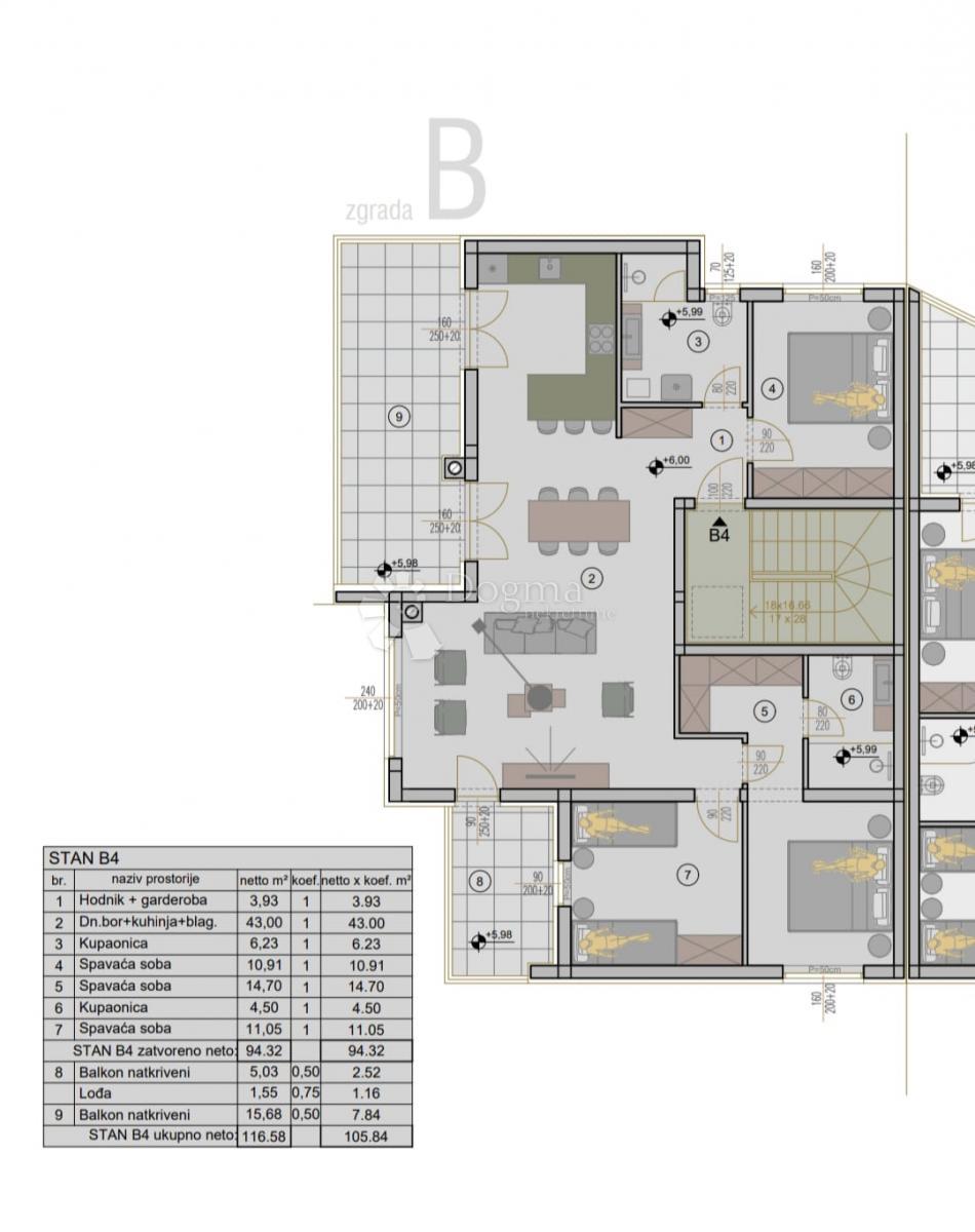 Stanovanje Valdebek, Pula, 78,99m2