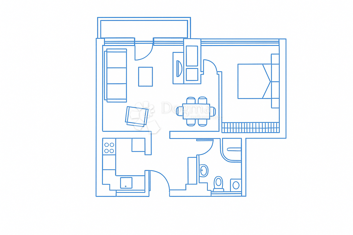 Stanovanje Kruge, Trnje, 43,99m2