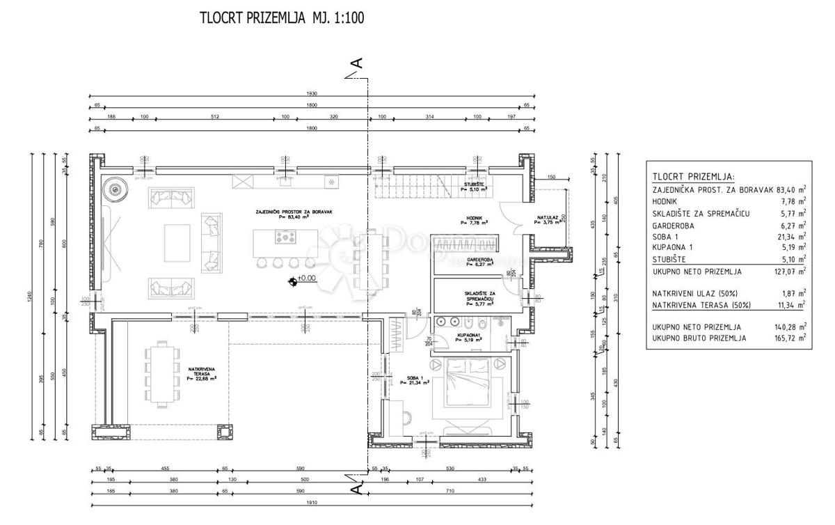 Zazidljivo zemljišče Kanfanar, 937m2