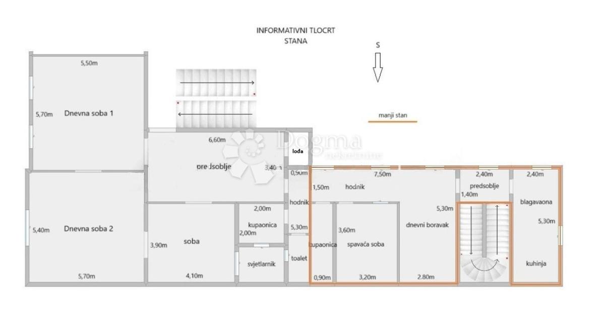 Stanovanje Donji grad, Donji Grad, 147,77m2