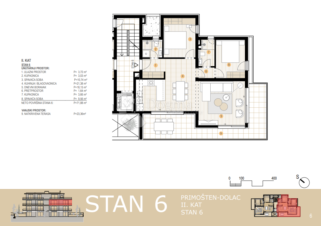 PRIMOŠTEN - PRITLIČJE PRVA VRSTA DO MORJA
