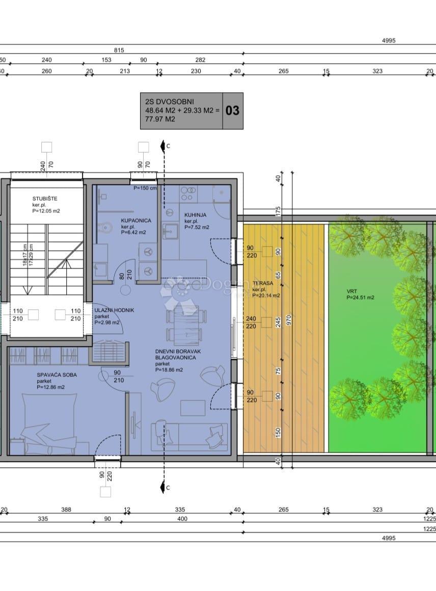 Stanovanje Gornje Mrzlo Polje Mrežničko, Duga Resa, 48m2