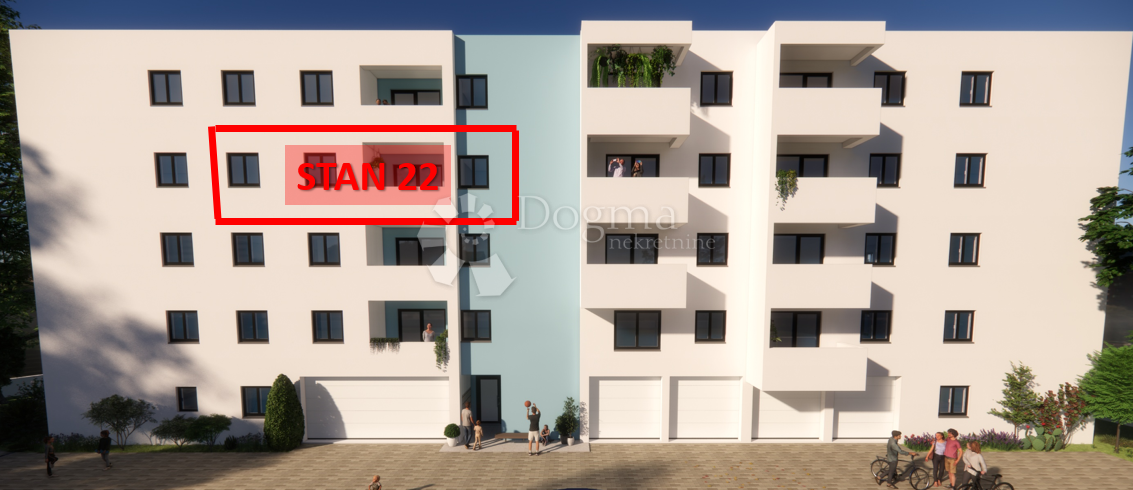 Stanovanje Monvidal, Pula, 54,96m2