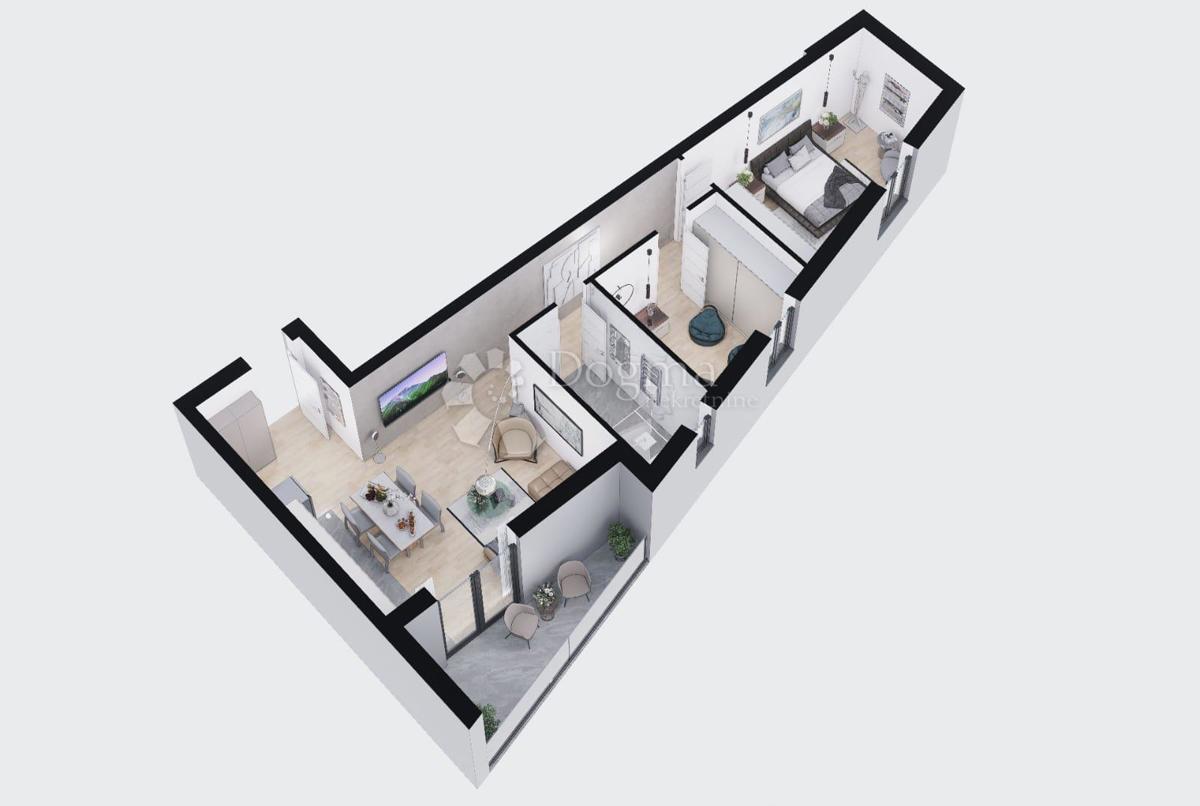 Stanovanje Kaštel Stari, Kaštela, 58m2