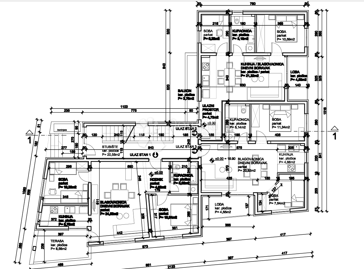 Stanovanje Kaštel Sućurac, Kaštela, 65,44m2