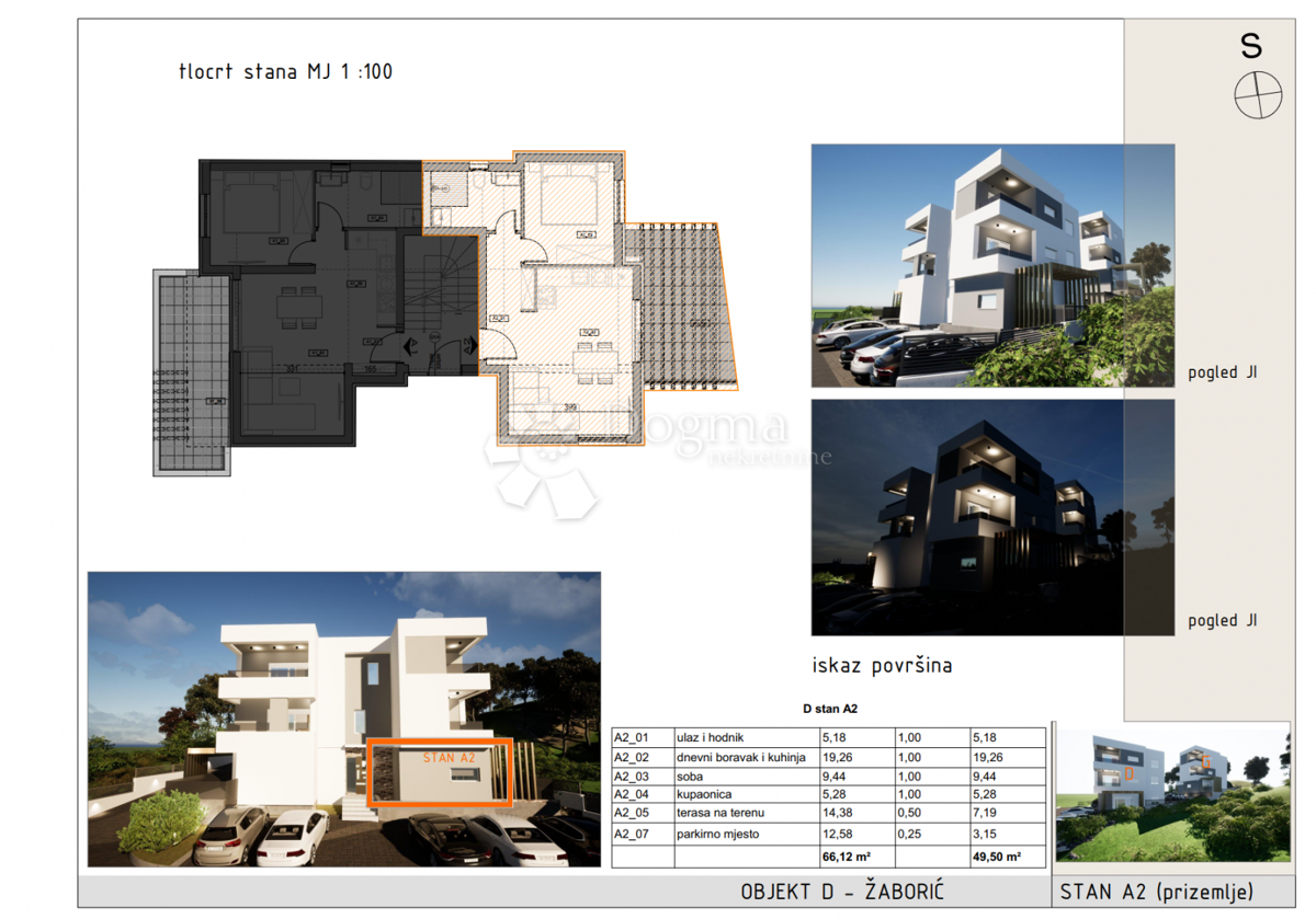 Stanovanje Žaborić, Šibenik - Okolica, 49,05m2