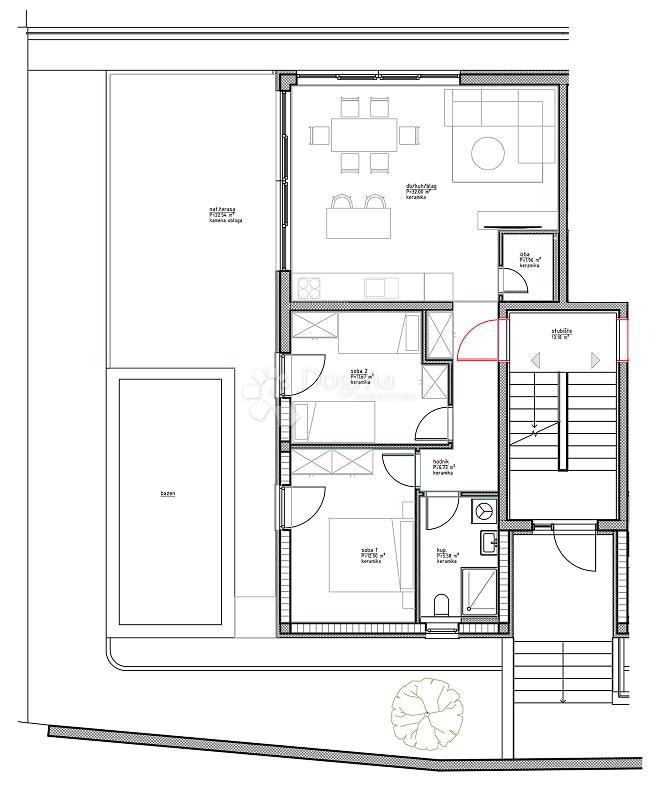 Stanovanje Vinjerac, Posedarje, 77,89m2