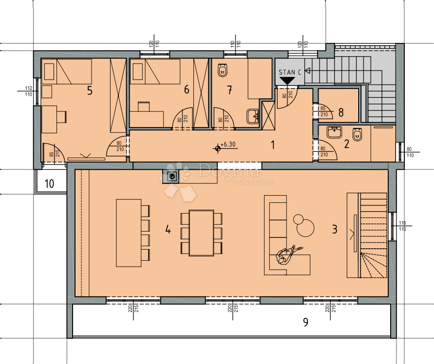 Stanovanje Kostrena Sveta Lucija, Kostrena, 220m2