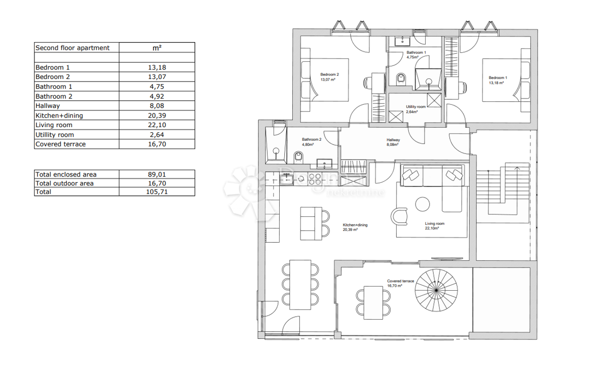 Stanovanje Primošten, 97,10m2