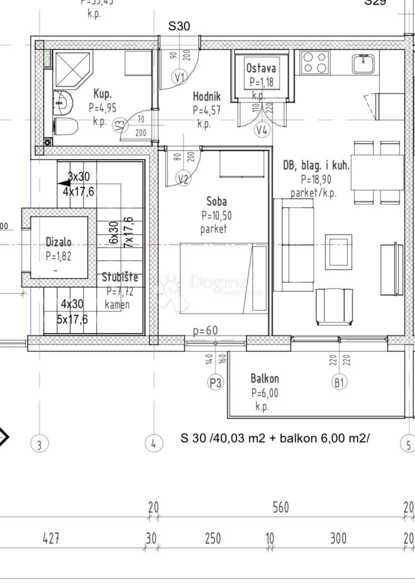 Stanovanje Gradići, Velika Gorica - Okolica, 44,16m2