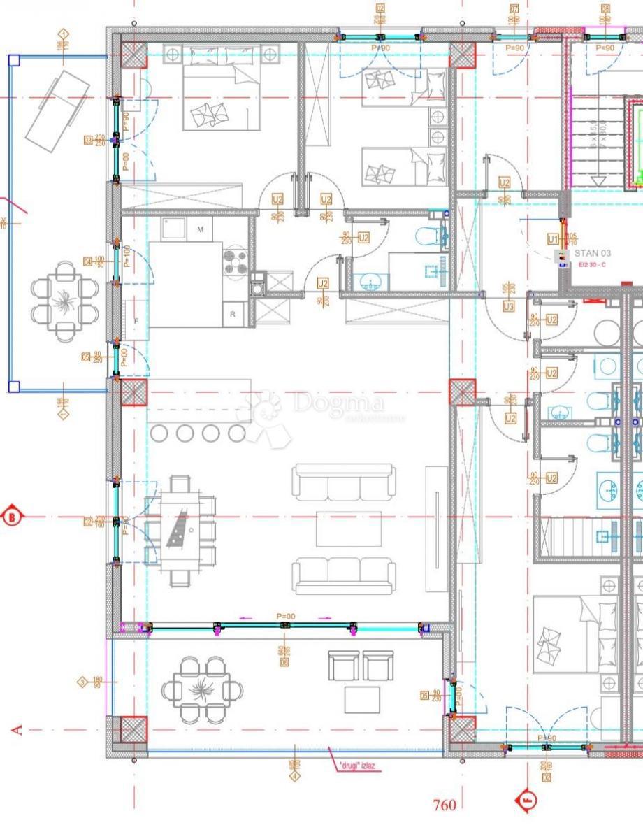 Stanovanje Zambratija, Umag, 134,70m2