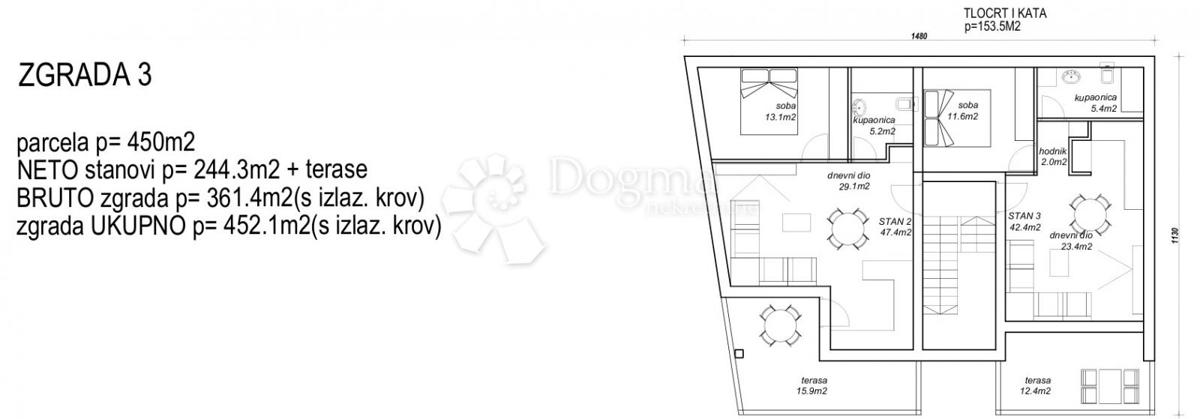 Stanovanje Petrčane, Zadar - Okolica, 54,10m2
