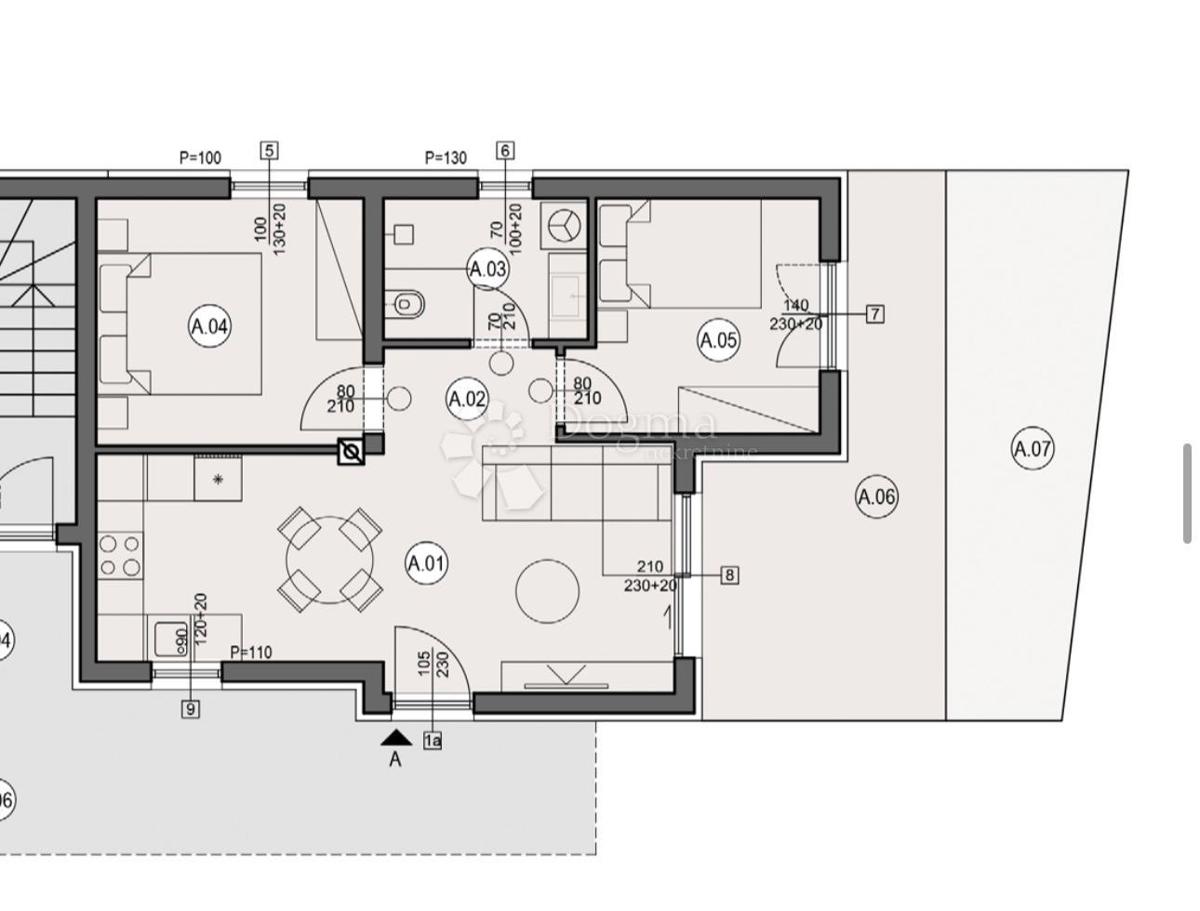 Stanovanje Valmade, Pula, 50,91m2