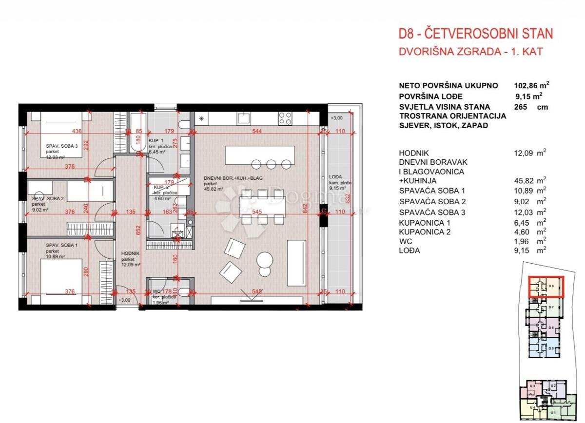 Stanovanje Laščina, Maksimir, 102,86m2