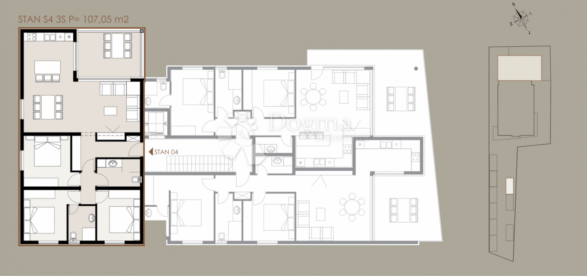 Stanovanje Privlaka, 107,05m2