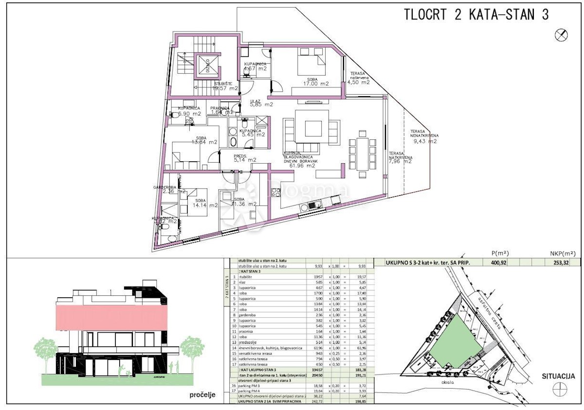 Apartma Sukošan, 205,44m2