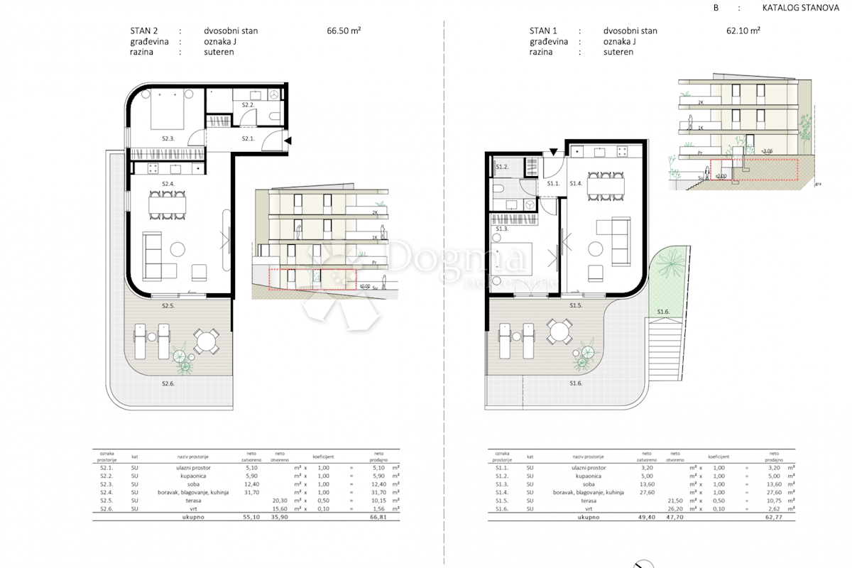 Apartma Crikvenica, 62,77m2