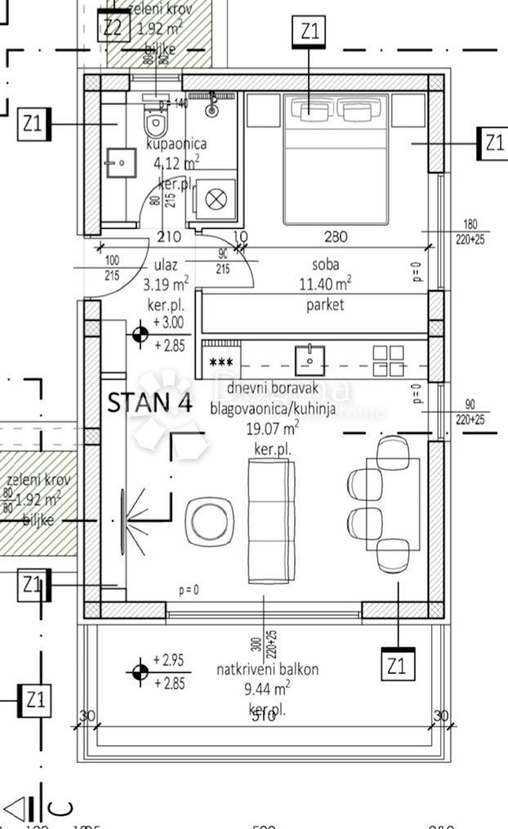 Stanovanje Zaton, Nin, 47,22m2