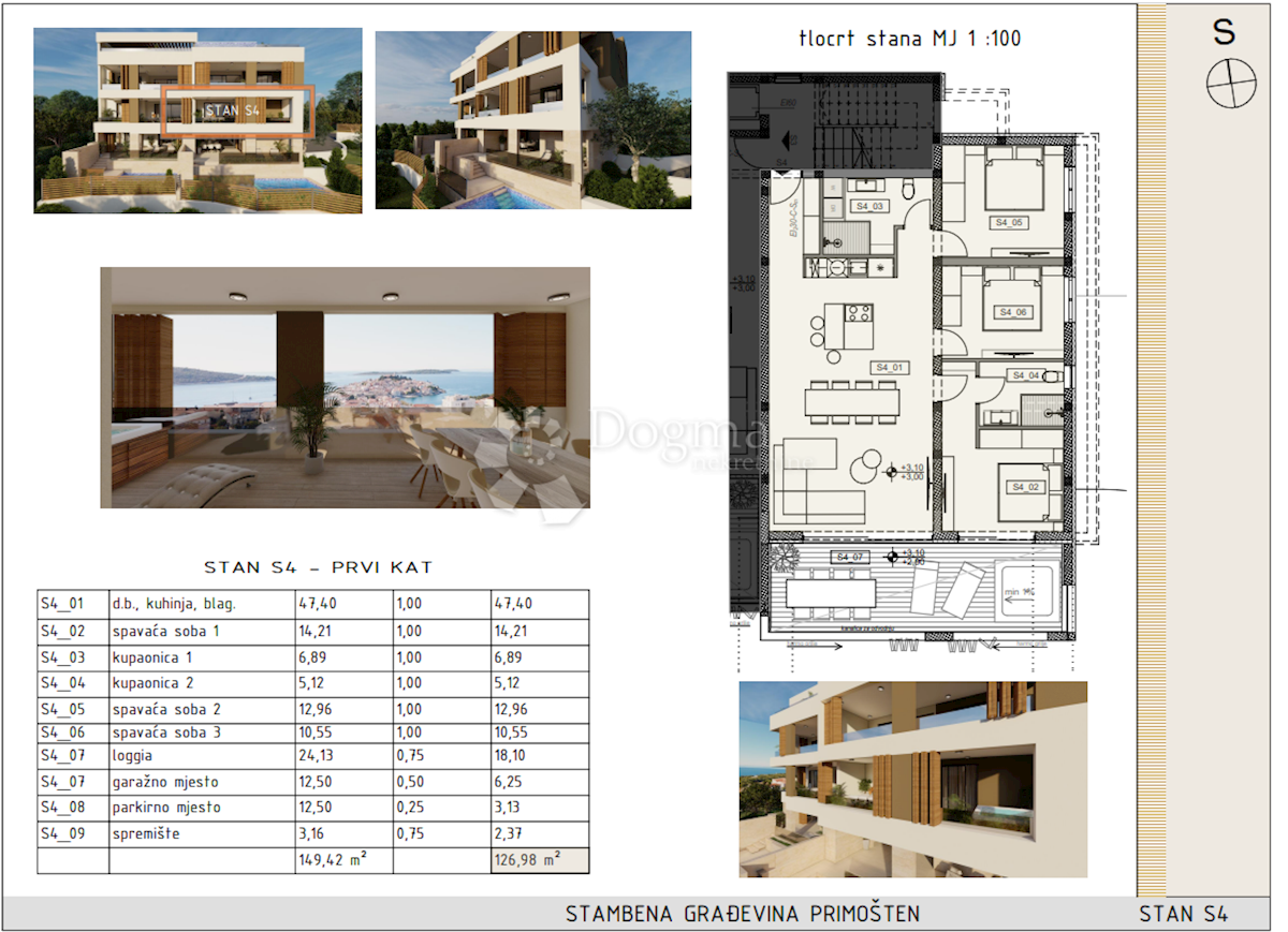 Stanovanje Primošten, 128,40m2