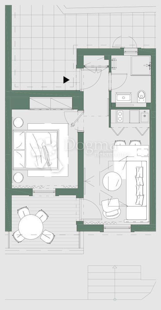 Apartma Kukljica, 39,70m2