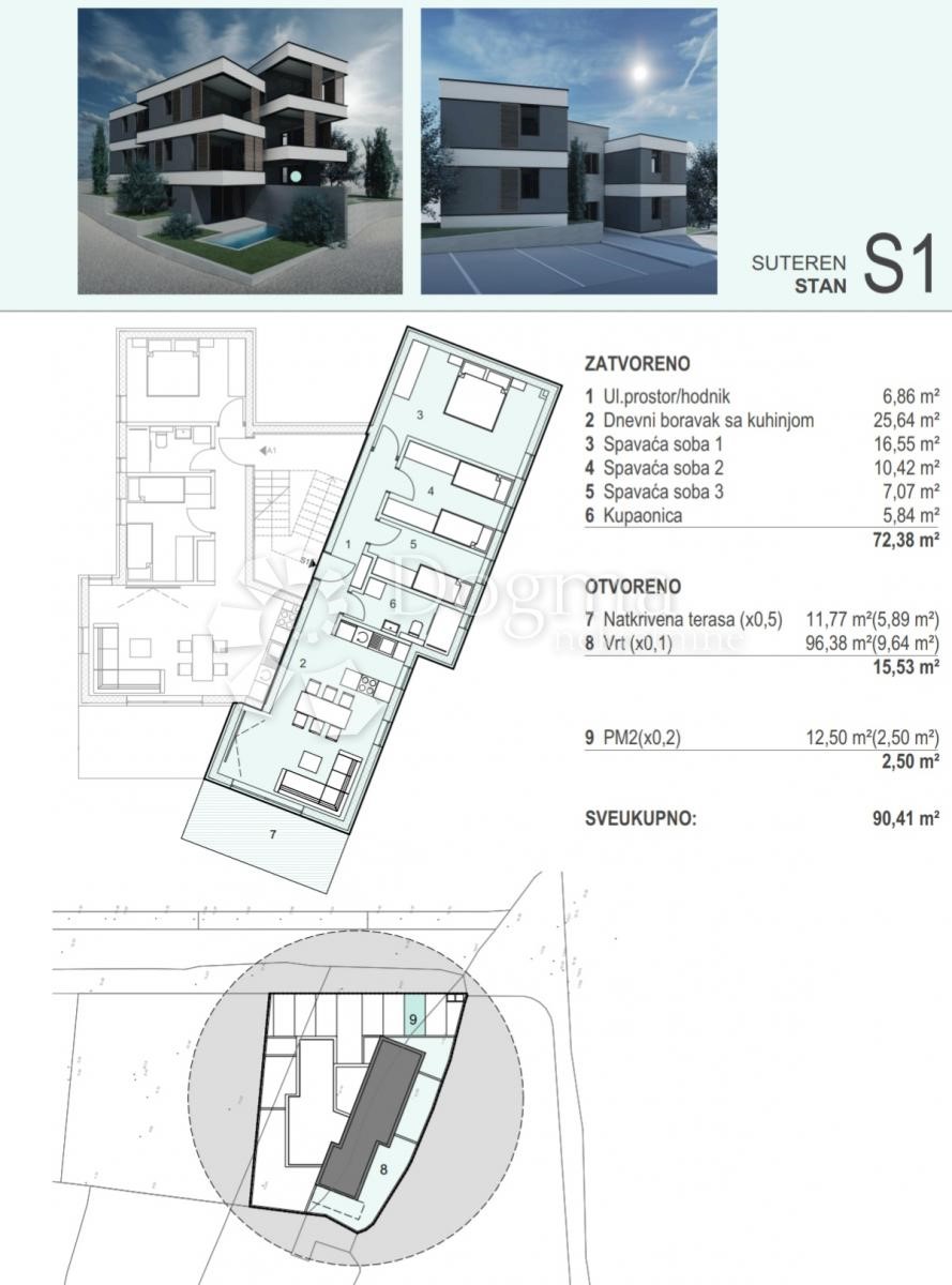 Stanovanje Šimuni, Pag, 78,26m2