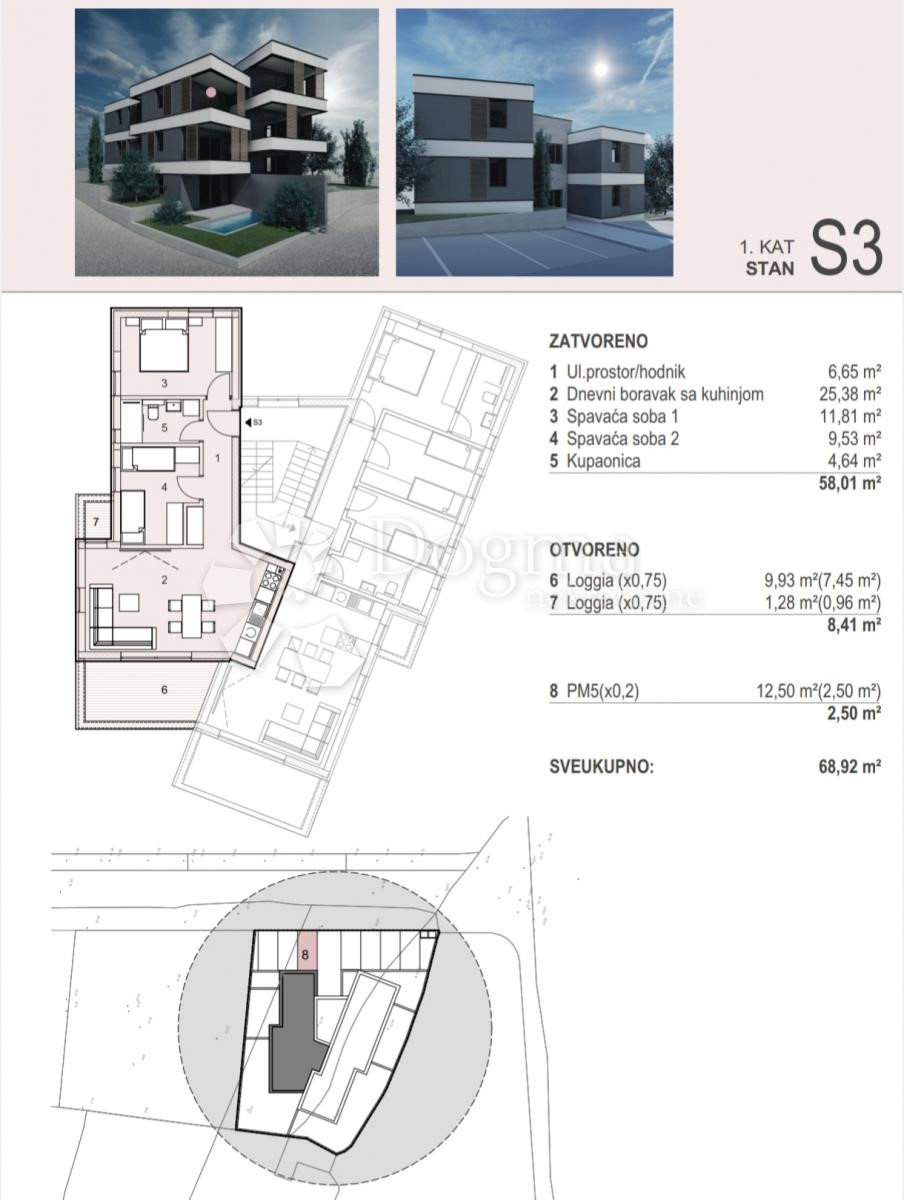 Stanovanje Šimuni, Pag, 78,26m2