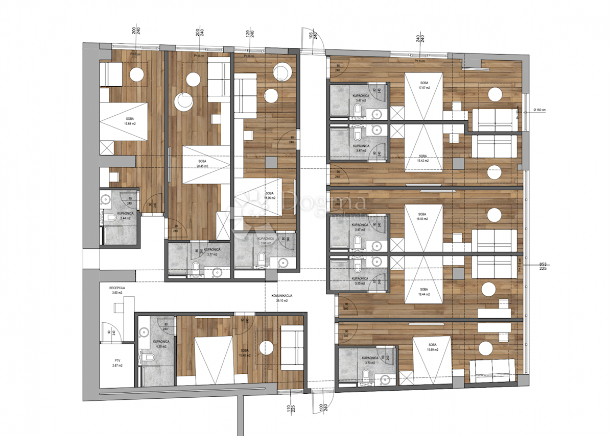 Poslovni prostor Bačvice, Split, 410m2