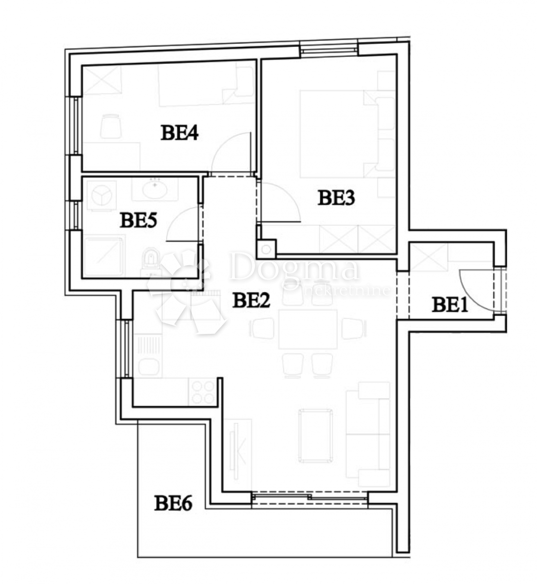 Stanovanje Štinjan, Pula, 49,28m2