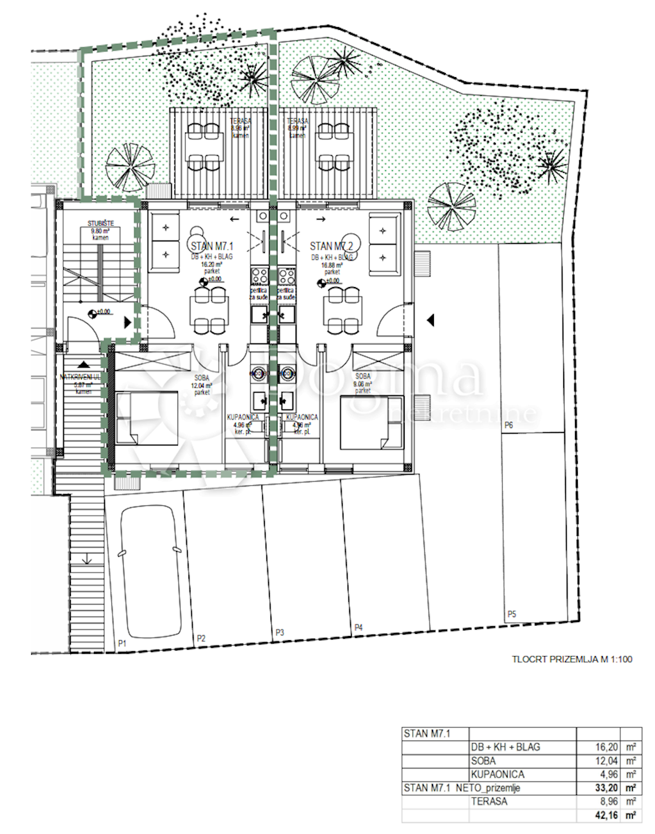 Apartma Cres, 45,69m2