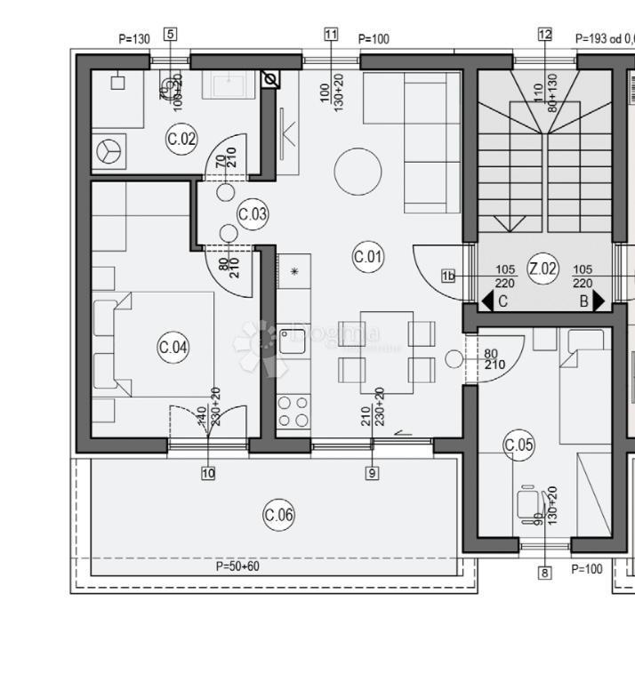 Stanovanje Valmade, Pula, 50,91m2