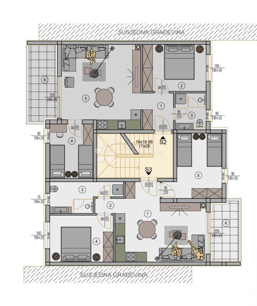 Stanovanje Kaštanjer, Pula, 72,42m2