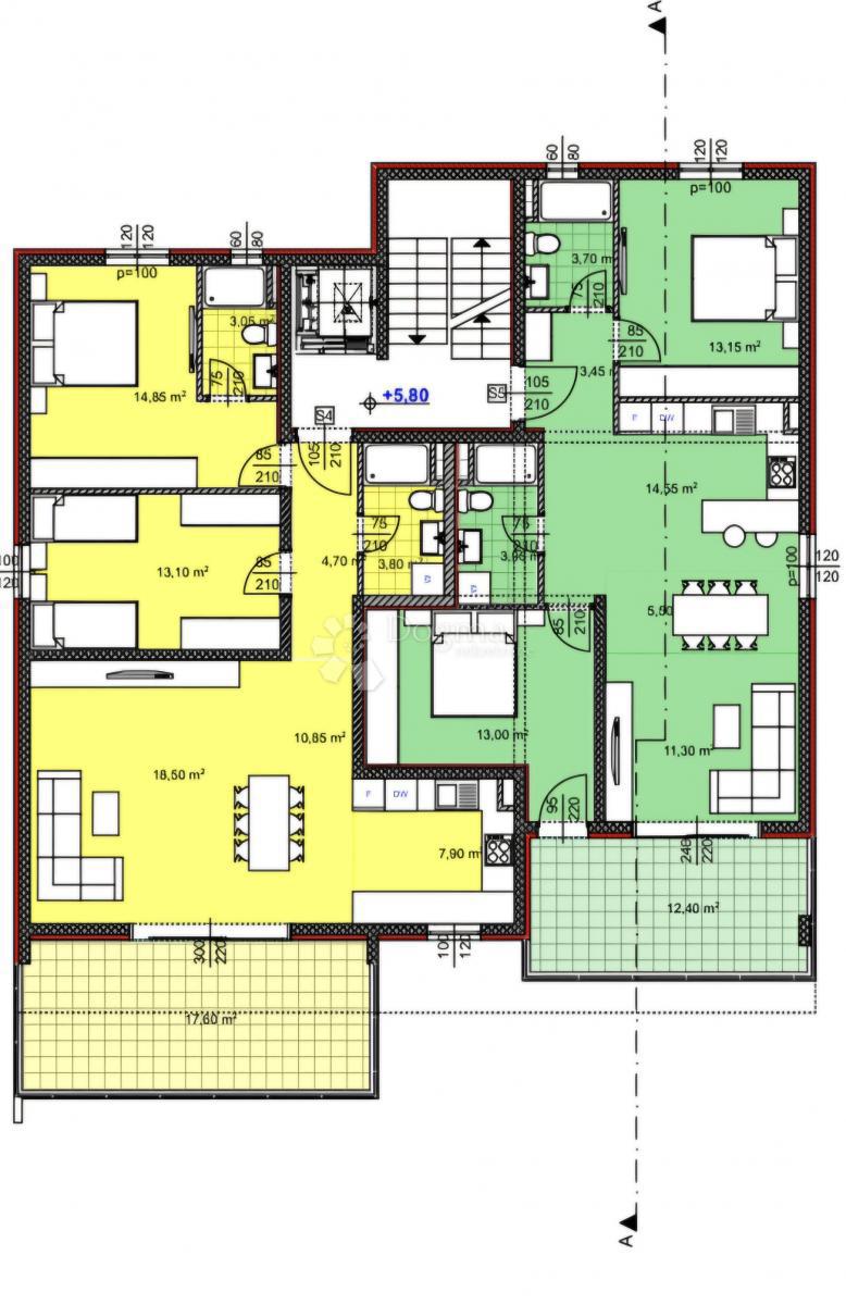 Stanovanje Makarska, 79,60m2