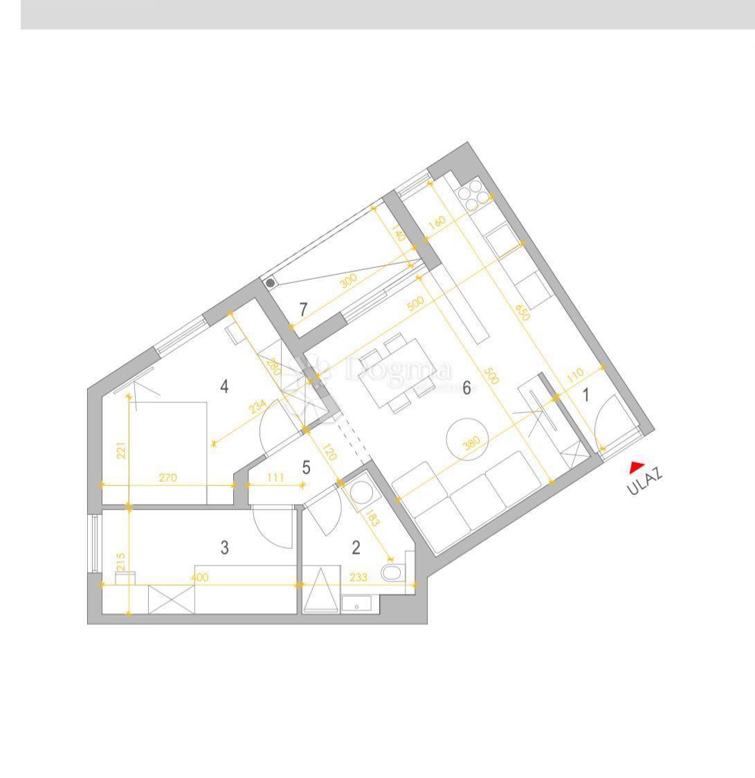 Stanovanje Sinj, 59,22m2