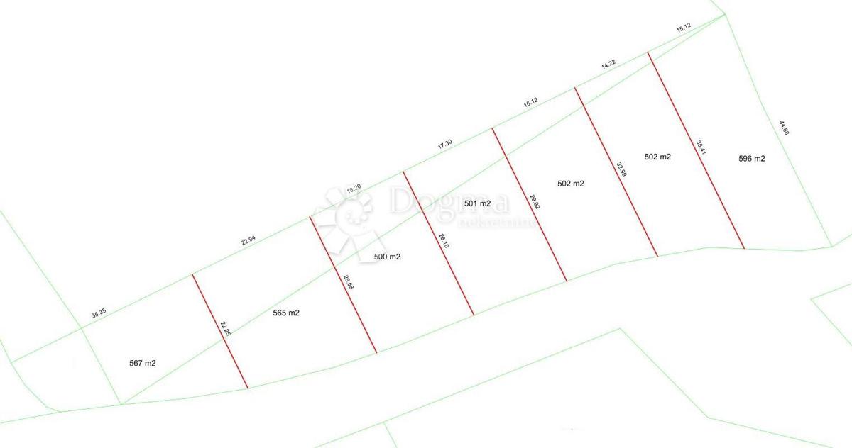 Zazidljivo zemljišče Smoković, Zemunik Donji, 500m2