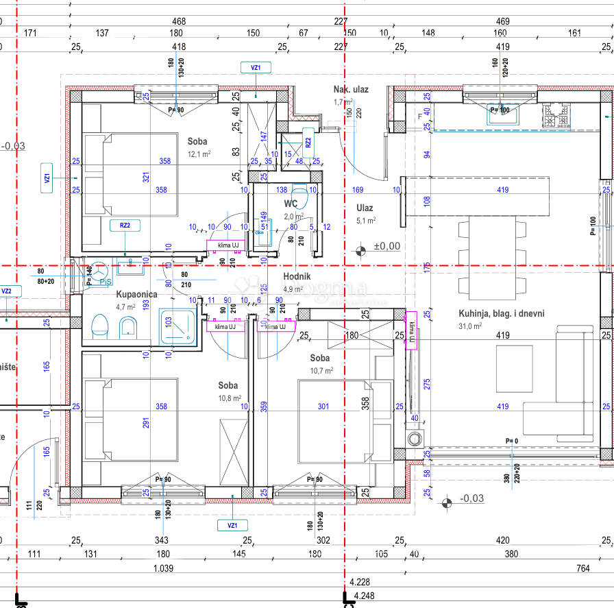Hiša Kaštelir, Kaštelir-Labinci, 88,40m2