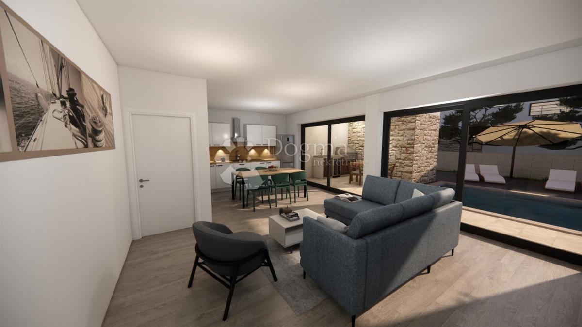 Vila z bazenom Rtina - projekt z dovoljenjem