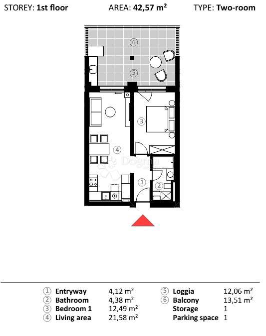 Stanovanje Umag, 66,90m2