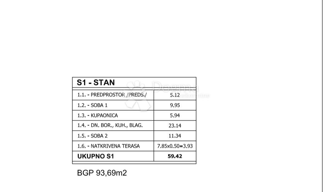 Stanovanje Valdebek, Pula, 54,99m2