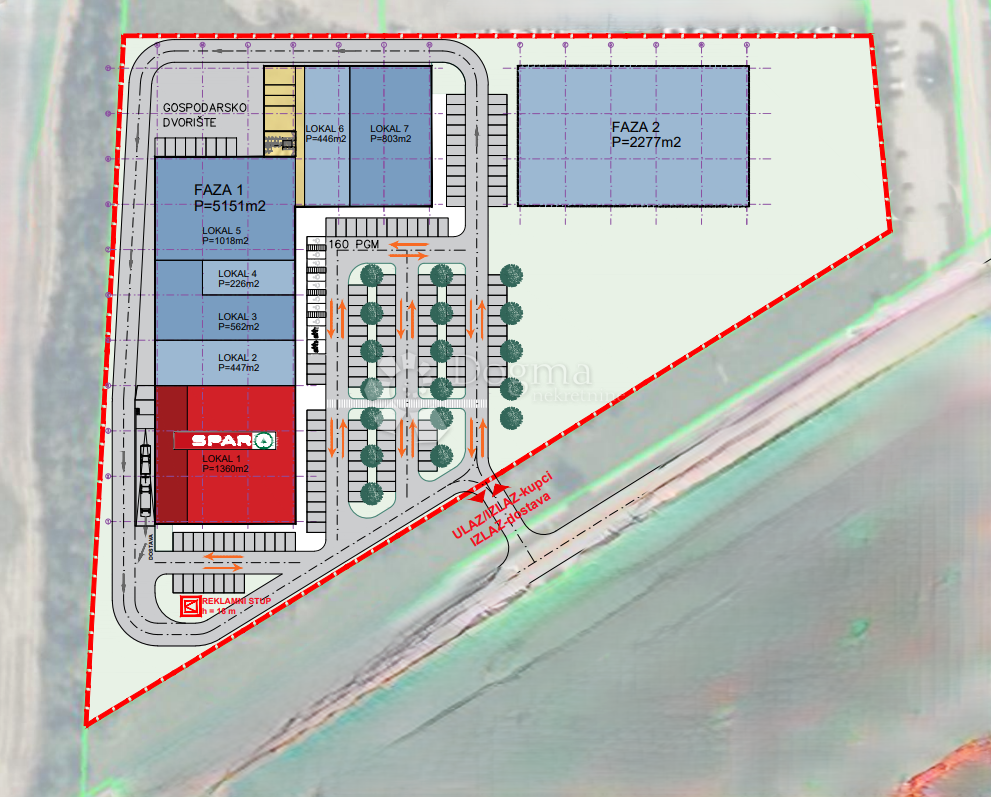 Zazidljivo zemljišče Dodoši, Petrinja, 23.140m2