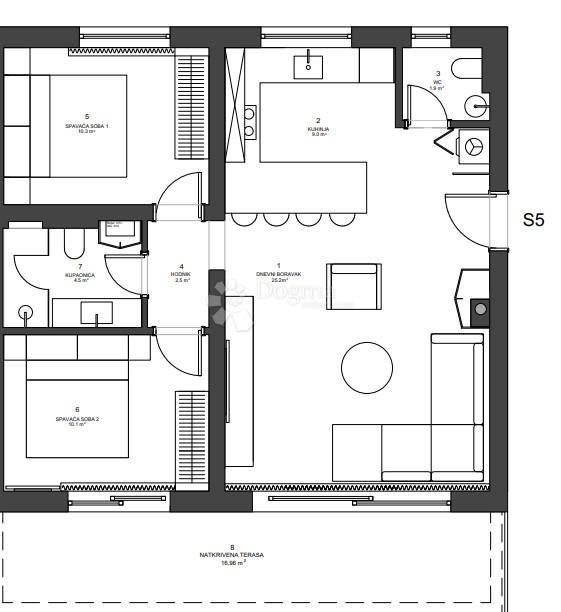 Stanovanje Zaton, Nin, 80,48m2